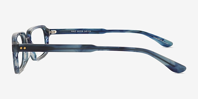 Hale Blue Floral Alternative MaterialsEyeglass Frames from EyeBuyDirect, Side View