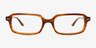 Hale Striped Brown Alternative MaterialsEyeglass Frames from EyeBuyDirect, Front View