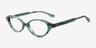 Burke Striped Teal Alternative MaterialsEyeglass Frames from EyeBuyDirect, Angle View