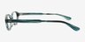 Burke Striped Teal Alternative MaterialsEyeglass Frames from EyeBuyDirect, Side View