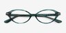 Burke Striped Teal Alternative MaterialsEyeglass Frames from EyeBuyDirect, Closed View