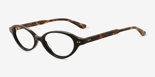 Burke Black Alternative MaterialsEyeglass Frames from EyeBuyDirect, Angle View