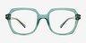 Marceau Vert Matériaux biosourcésMontures de lunettes de vue d'EyeBuyDirect, Vue de Face
