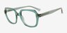 Marceau Vert Matériaux biosourcésMontures de lunettes de vue d'EyeBuyDirect, Vue d'Angle