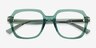 Marceau Vert Matériaux biosourcésMontures de lunettes de vue d'EyeBuyDirect, Vue Rapprochée