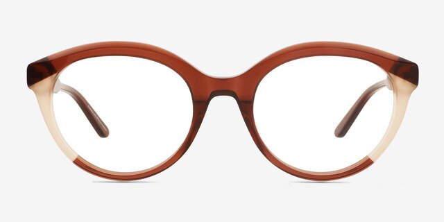 Caruso Brown Alternative MaterialsEyeglass Frames from EyeBuyDirect, Front View