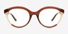 Caruso Brown Alternative MaterialsEyeglass Frames from EyeBuyDirect, Front View