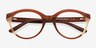 Caruso Brown Alternative MaterialsEyeglass Frames from EyeBuyDirect, Closed View