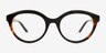 Caruso Noir Matériaux biosourcésMontures de lunettes de vue d'EyeBuyDirect, Vue de Face