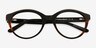 Caruso Noir Matériaux biosourcésMontures de lunettes de vue d'EyeBuyDirect, Vue Rapprochée