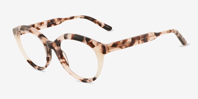 Caruso Ivory Tortoise Alternative MaterialsEyeglass Frames from EyeBuyDirect, Angle View