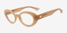 Chambers Brun Matériaux biosourcésMontures de lunettes de vue d'EyeBuyDirect, Vue d'Angle