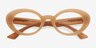 Chambers Brun Matériaux biosourcésMontures de lunettes de vue d'EyeBuyDirect, Vue Rapprochée
