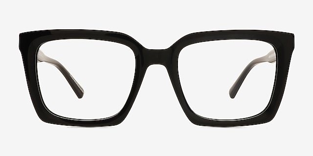 Mullen Black Alternative MaterialsEyeglass Frames from EyeBuyDirect, Front View