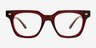 Winthrop Red Alternative MaterialsEyeglass Frames from EyeBuyDirect, Front View