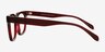 Winthrop Red Alternative MaterialsEyeglass Frames from EyeBuyDirect, Side View