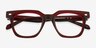 Winthrop Red Alternative MaterialsEyeglass Frames from EyeBuyDirect, Closed View