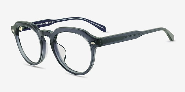 Cavendish Blue Alternative MaterialsEyeglass Frames from EyeBuyDirect, Angle View