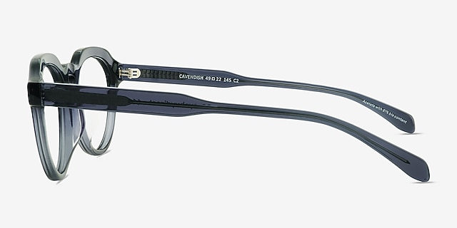Cavendish Blue Alternative MaterialsEyeglass Frames from EyeBuyDirect, Side View