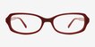 Fairfax Red Alternative MaterialsEyeglass Frames from EyeBuyDirect, Front View