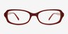 Fairfax Red Alternative MaterialsEyeglass Frames from EyeBuyDirect, Front View
