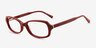 Fairfax Red Alternative MaterialsEyeglass Frames from EyeBuyDirect, Angle View