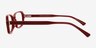 Fairfax Red Alternative MaterialsEyeglass Frames from EyeBuyDirect, Side View