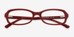 Fairfax Red Alternative MaterialsEyeglass Frames from EyeBuyDirect, Closed View
