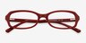 Fairfax Red Alternative MaterialsEyeglass Frames from EyeBuyDirect, Closed View