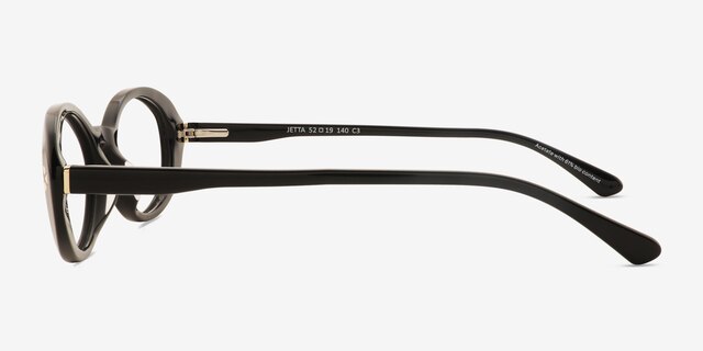 Jetta Black Alternative MaterialsEyeglass Frames from EyeBuyDirect, Side View