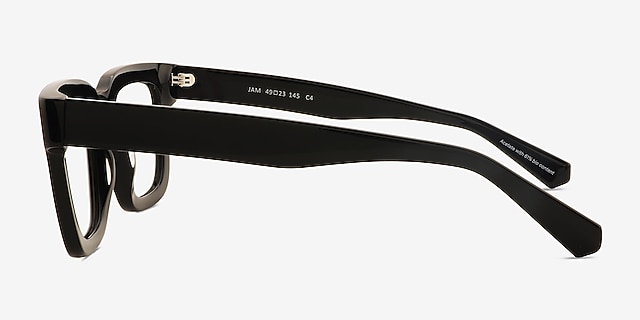 Jam Black Alternative MaterialsEyeglass Frames from EyeBuyDirect, Side View