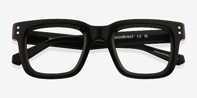 Jam Black Alternative MaterialsEyeglass Frames from EyeBuyDirect, Closed View