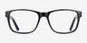 Aaron Noir PlastiqueMontures de lunettes de vue d'EyeBuyDirect, Vue de Face