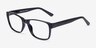 Aaron Noir PlastiqueMontures de lunettes de vue d'EyeBuyDirect, Vue d'Angle