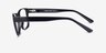 Aaron Noir PlastiqueMontures de lunettes de vue d'EyeBuyDirect, Vue de Côté