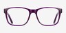 Aaron Violet PlastiqueMontures de lunettes de vue d'EyeBuyDirect, Vue de Face