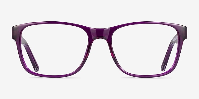 Aaron Purple PlasticEyeglass Frames from EyeBuyDirect, Front View