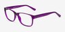 Aaron Violet PlastiqueMontures de lunettes de vue d'EyeBuyDirect, Vue d'Angle