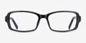 Aden Black PlasticEyeglass Frames from EyeBuyDirect, Front View