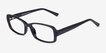 Aden Black PlasticEyeglass Frames from EyeBuyDirect, Angle View
