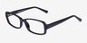 Aden Black PlasticEyeglass Frames from EyeBuyDirect, Angle View