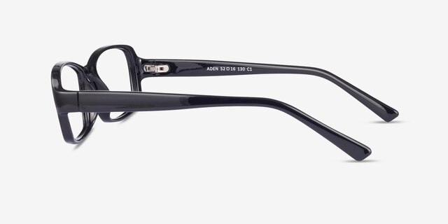 Aden Black PlasticEyeglass Frames from EyeBuyDirect, Side View