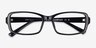 Aden Black PlasticEyeglass Frames from EyeBuyDirect, Closed View