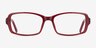 Aden Red PlasticEyeglass Frames from EyeBuyDirect, Front View