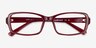 Aden Red PlasticEyeglass Frames from EyeBuyDirect, Closed View