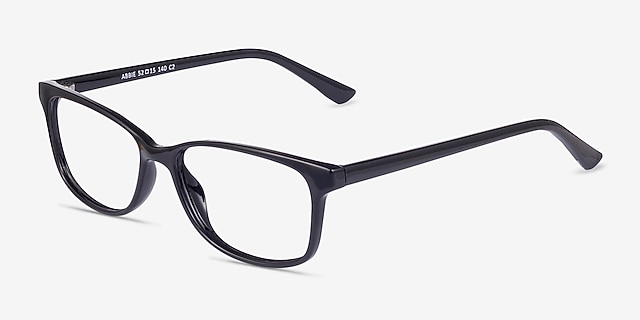 Abbie Black PlasticEyeglass Frames from EyeBuyDirect, Angle View