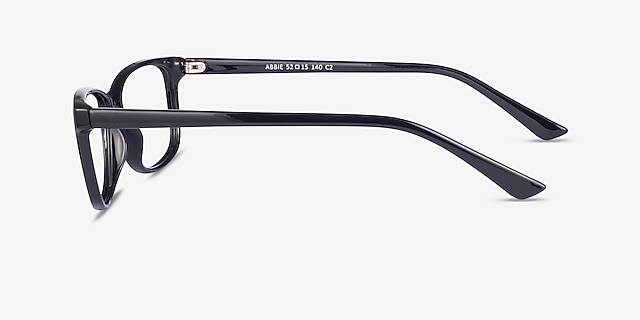 Abbie Black PlasticEyeglass Frames from EyeBuyDirect, Side View