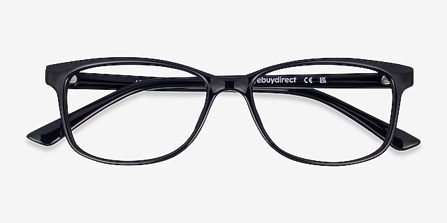 Abbie Black PlasticEyeglass Frames from EyeBuyDirect, Closed View
