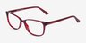 Abbie Burgundy PlasticEyeglass Frames from EyeBuyDirect, Angle View