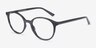 Adrian Noir PlastiqueMontures de lunettes de vue d'EyeBuyDirect, Vue d'Angle